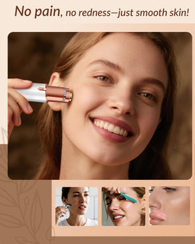 bissuuy shaver touching cheek demonstrating safe skin contact and comfort