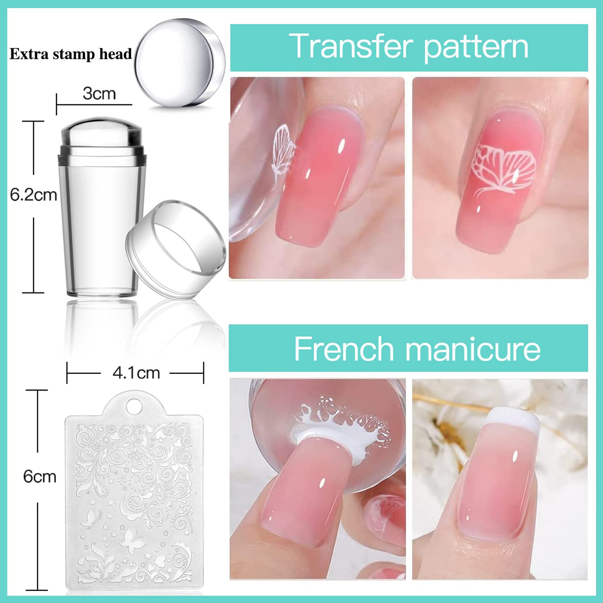 Biutee silicone stamper close-up offering flexible pickup for accurate transfers