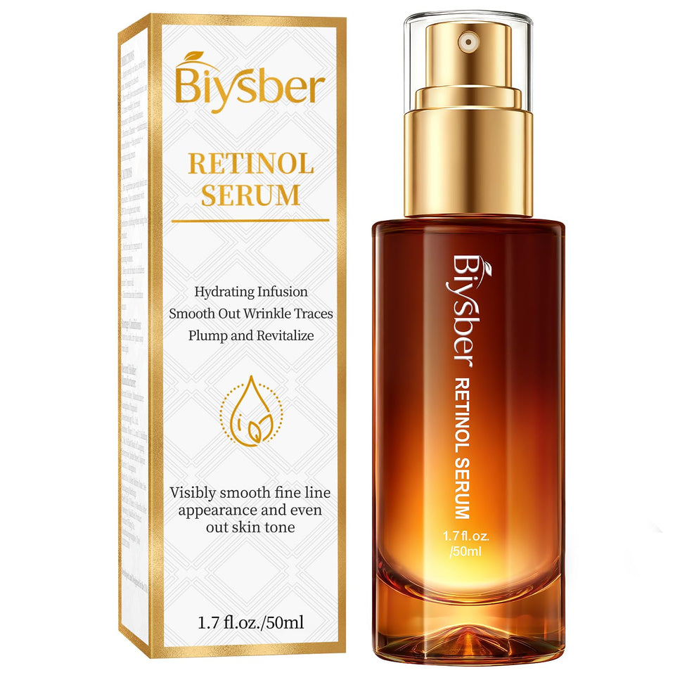 BIYSBER front packaging showing the retinol collagen serum for visible smoothing