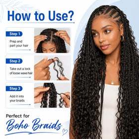 BIZVUS knotless braids on model demonstrating natural movement and comfort benefit