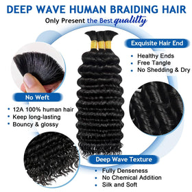 BIZVUS deep wave texture close-up showing soft curls and easy blending benefit