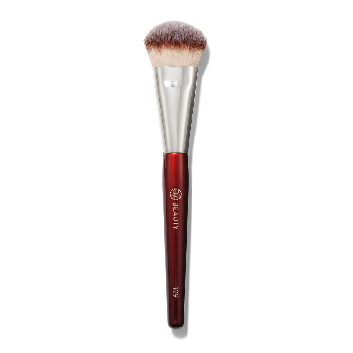 BK BEAUTY 109 front view showing compact contoured brush head for precise blending