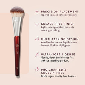 BK BEAUTY 109 side profile showing contoured shape to fit face hollows precisely