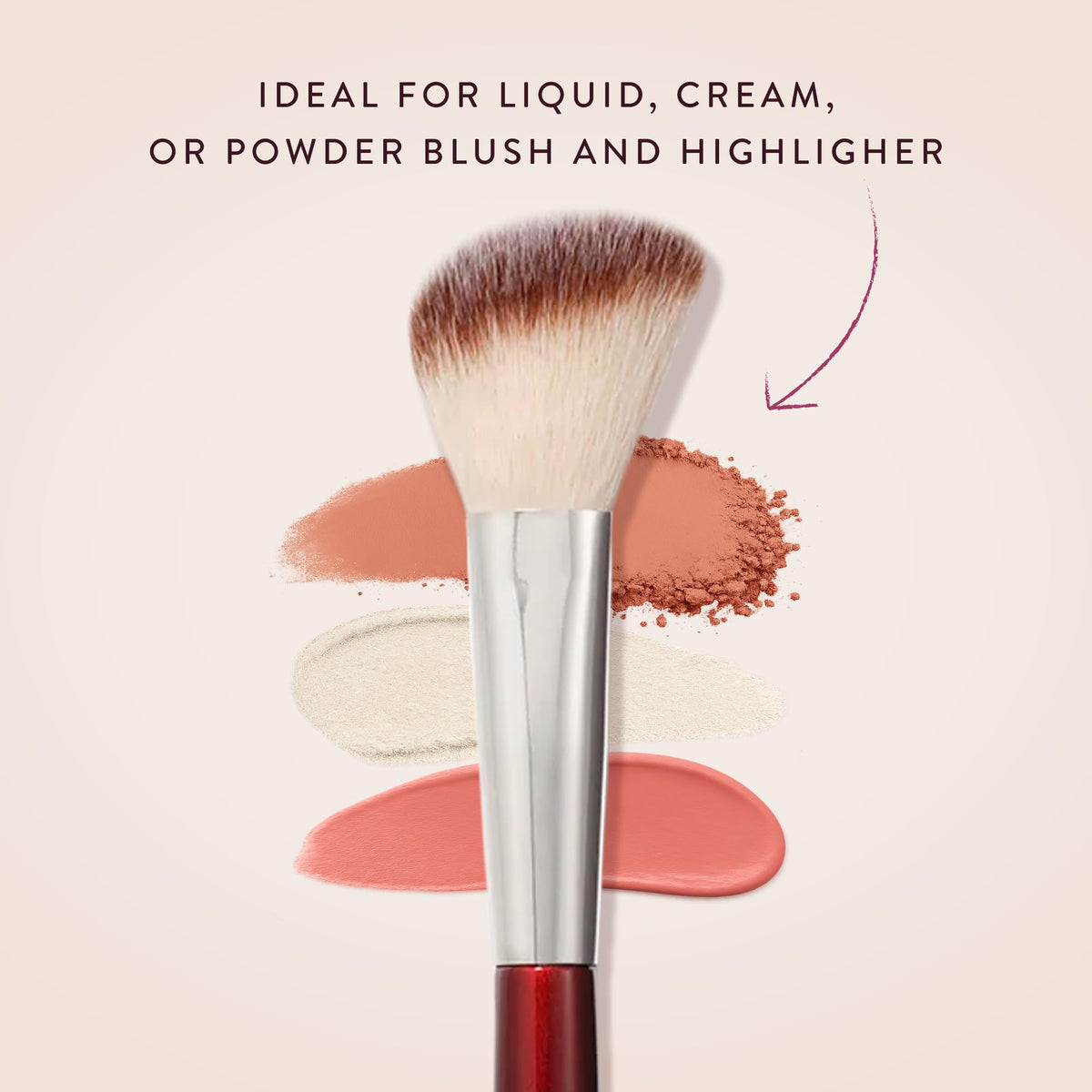 BK BEAUTY angled tip detail demonstrating targeted blush placement accuracy