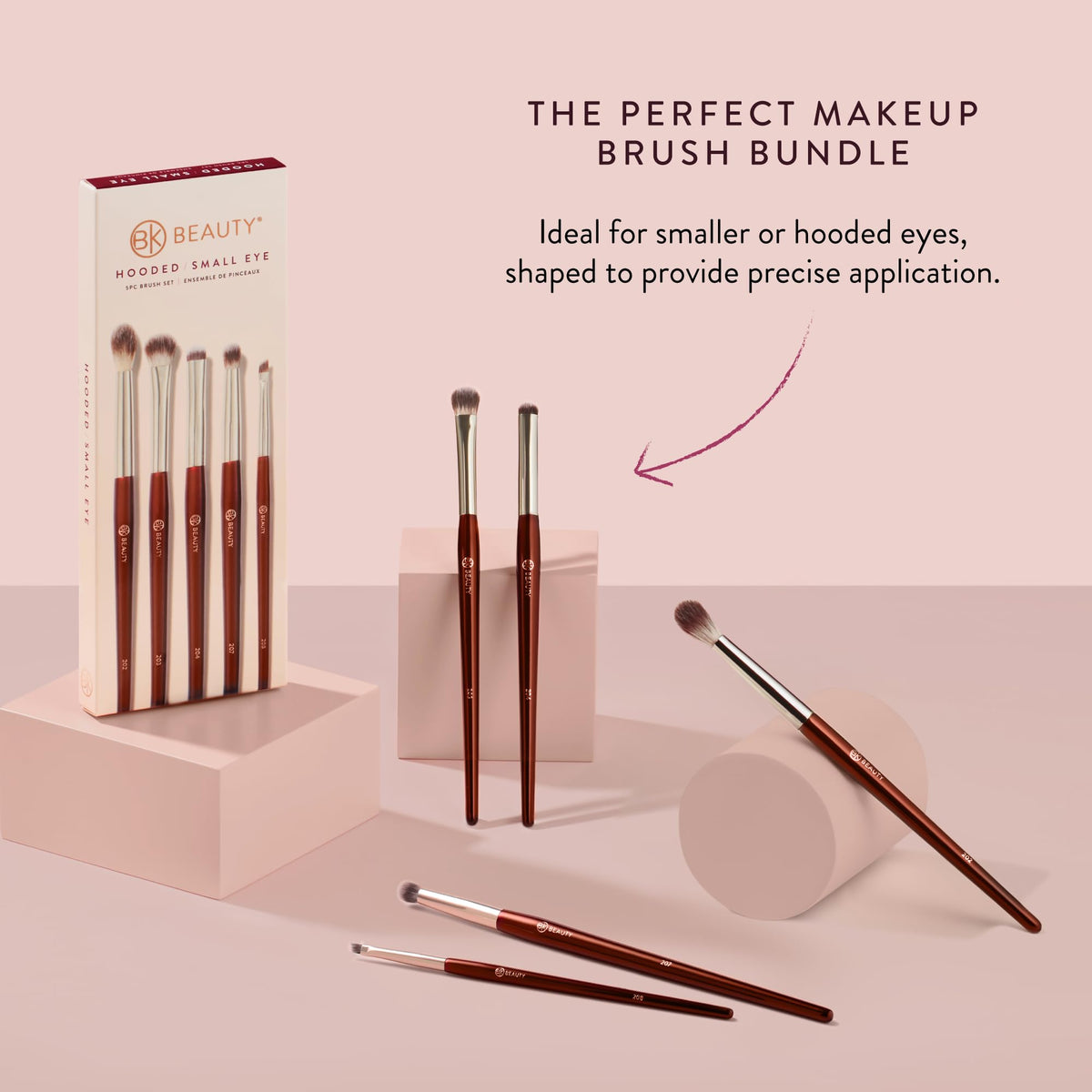 BK BEAUTY 207 Pencil Blender brush used on lower lash for soft diffusion