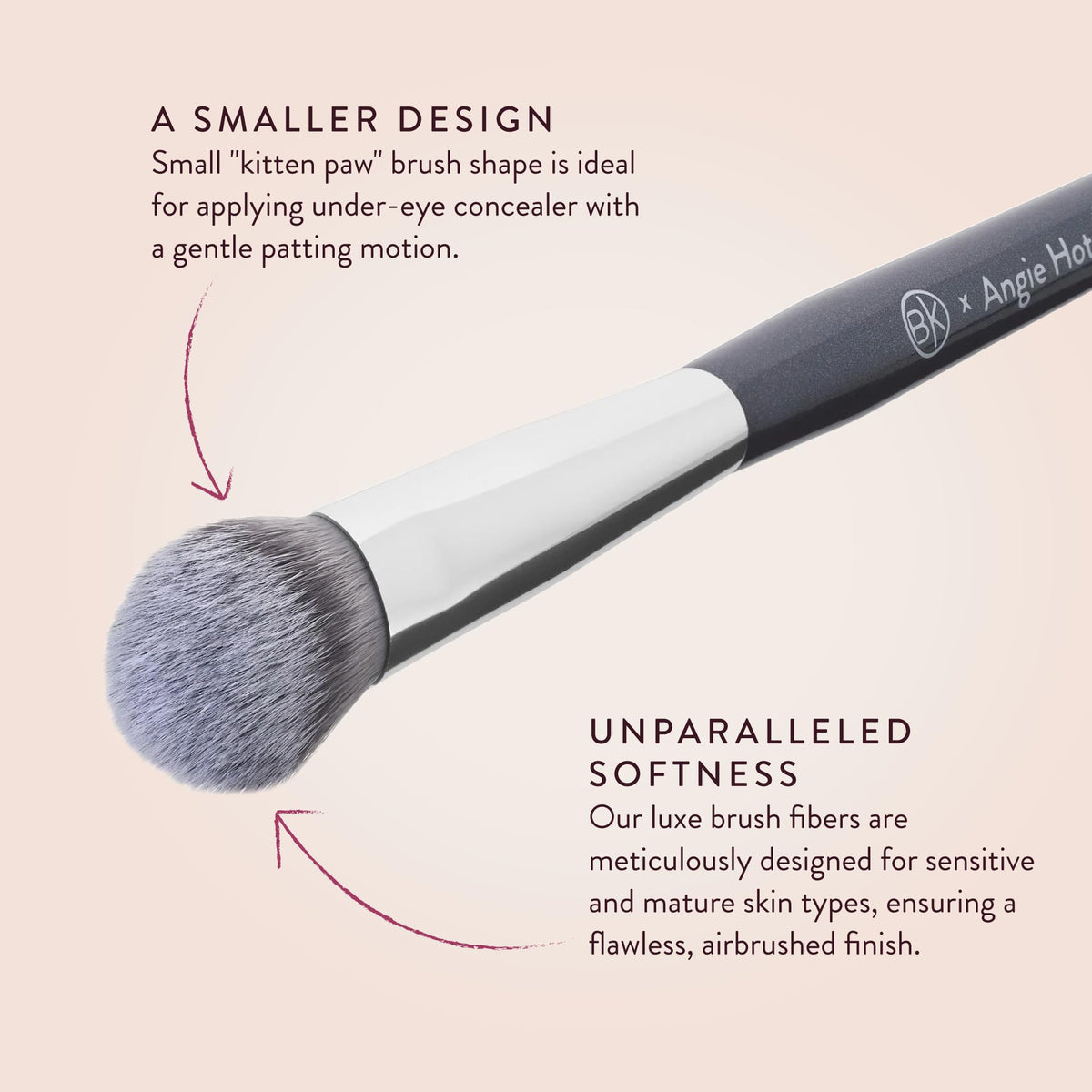 BK BEAUTY Angie A506 used to contour nose and cheek hollows for defined, blended results