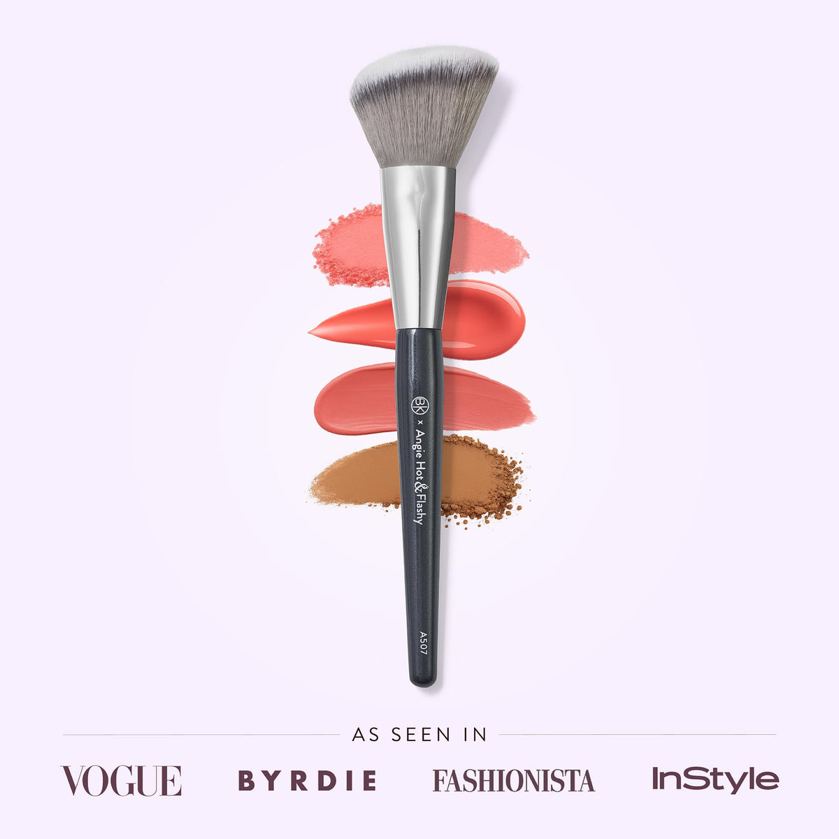 BK BEAUTY close-up of soft synthetic bristles highlighting plush texture for smooth blending