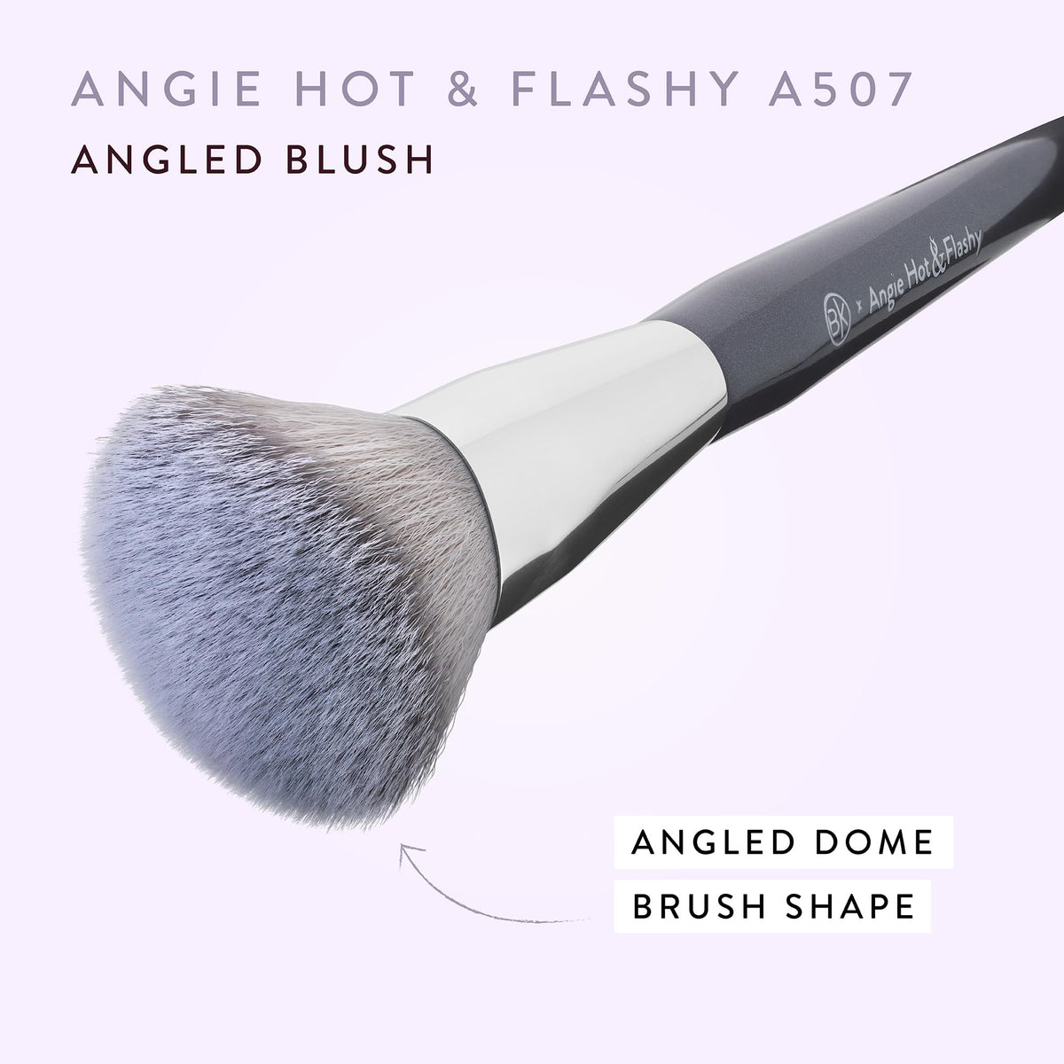 BK BEAUTY handle and ferrule detail showing balanced grip for controlled application