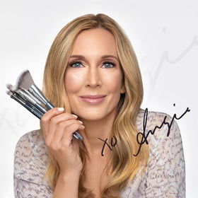 BK BEAUTY brush on vanity with makeup items showing everyday styling and easy access
