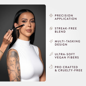 BK BEAUTY N16 angled detail highlighting tapered shape for accuracy