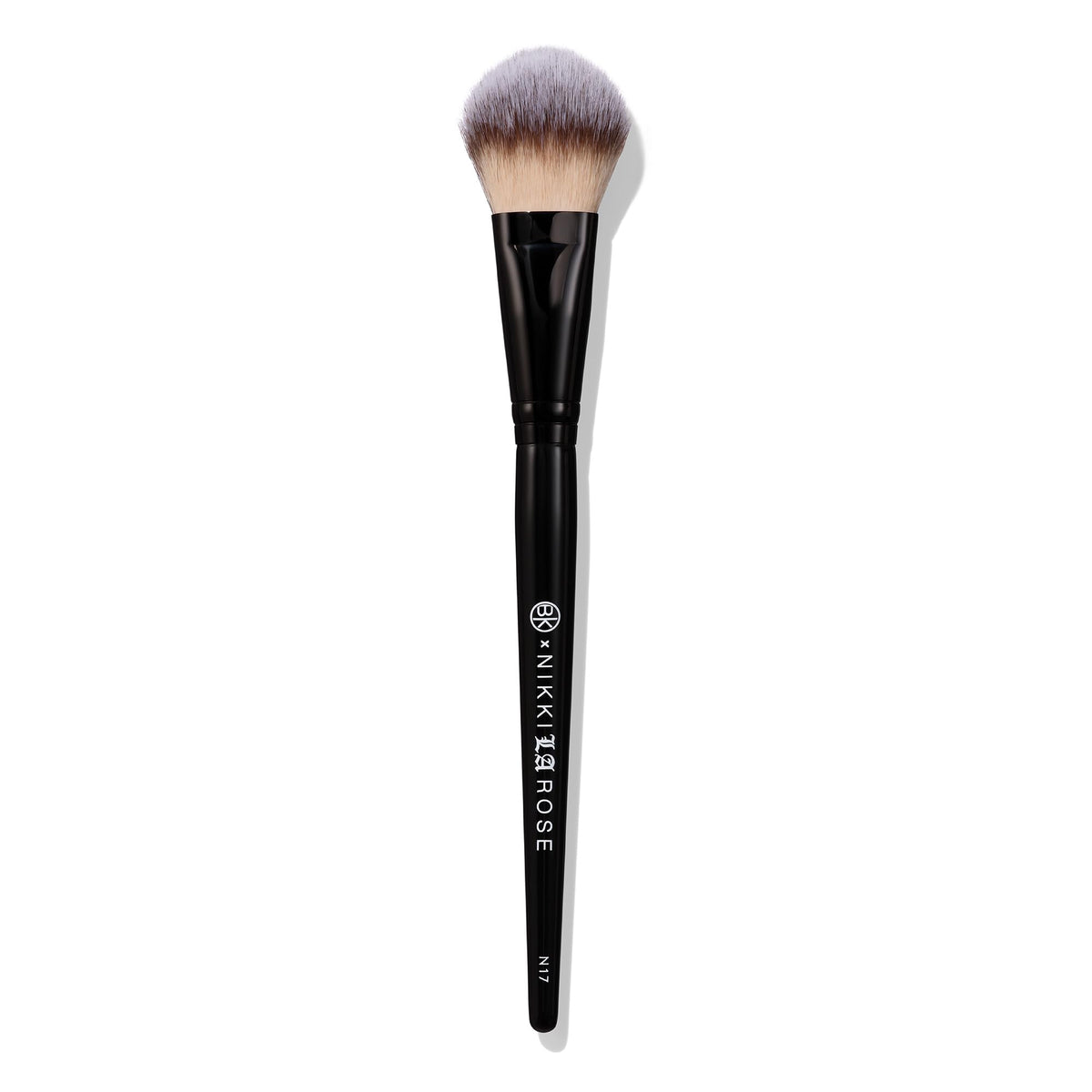 BK BEAUTY N17 front view showing dual-sided paddle and rounded brush benefit travel-ready versatility