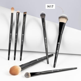 BK BEAUTY N17 in use blending bronzer on cheeks for natural contour and seamless transition
