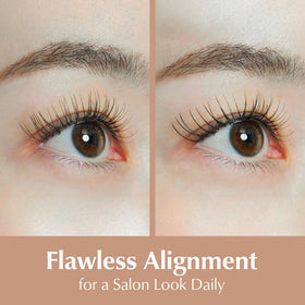 BL Lashes applied to lash extensions demonstrating smooth alignment and shine