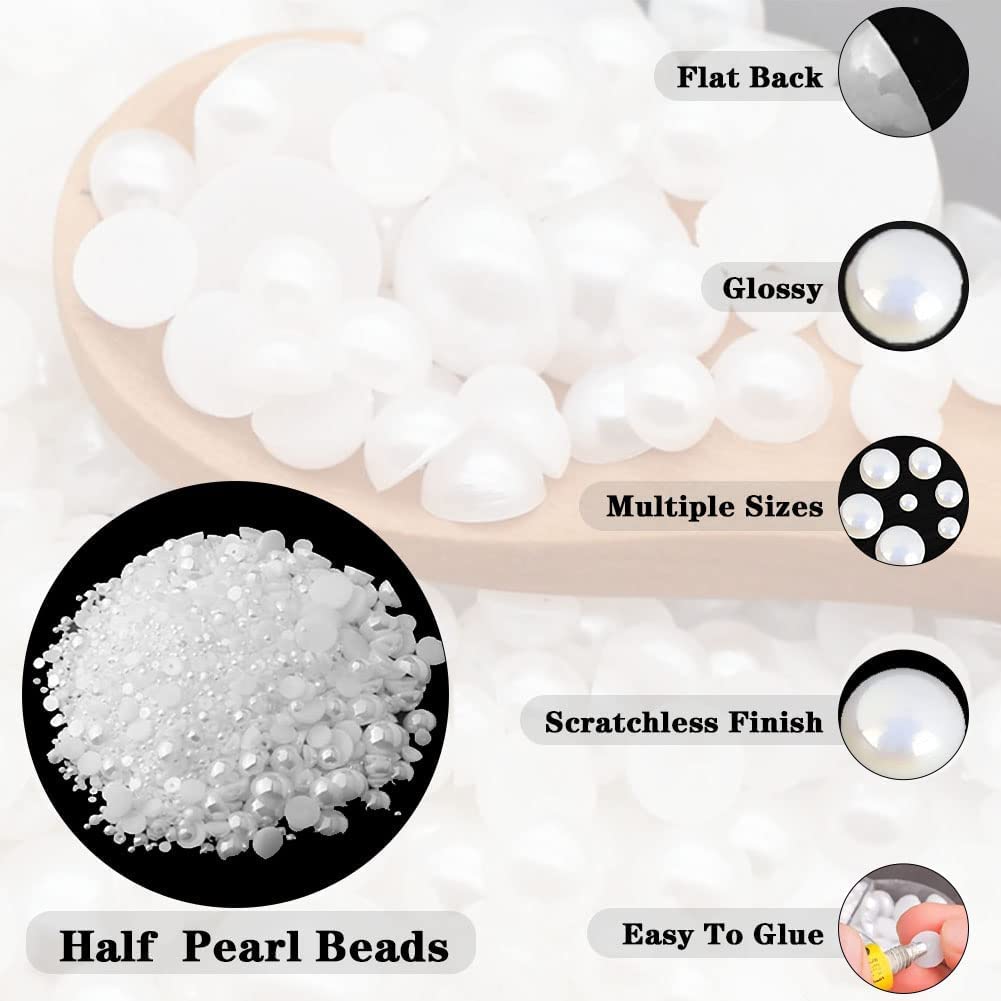 BLAAROOM detail of 2mm and 3mm pearls ideal for nail art precision