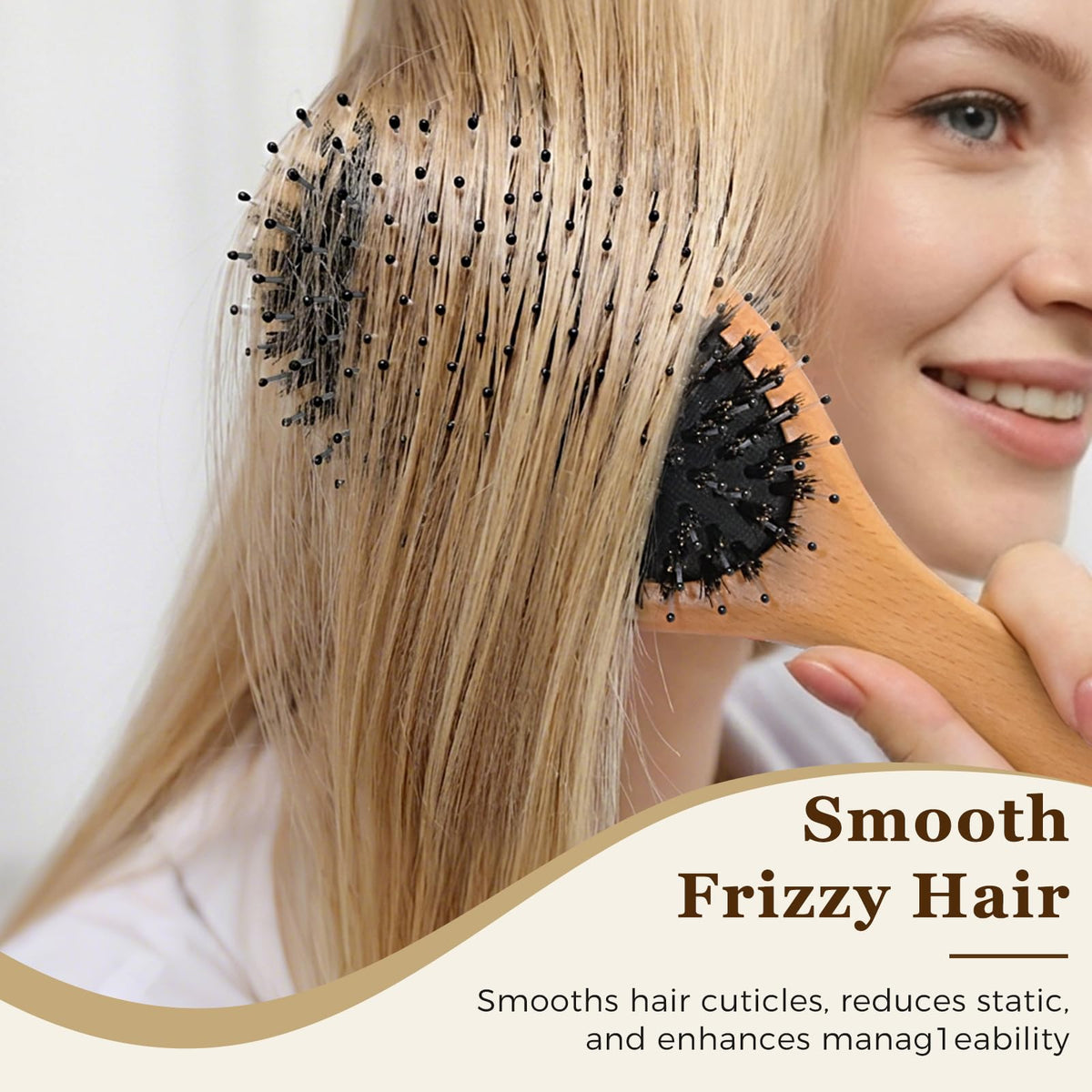 BLACK EGG brush massaging scalp to boost circulation and relieve tension