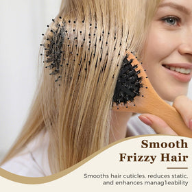 BLACK EGG brush massaging scalp to boost circulation and relieve tension
