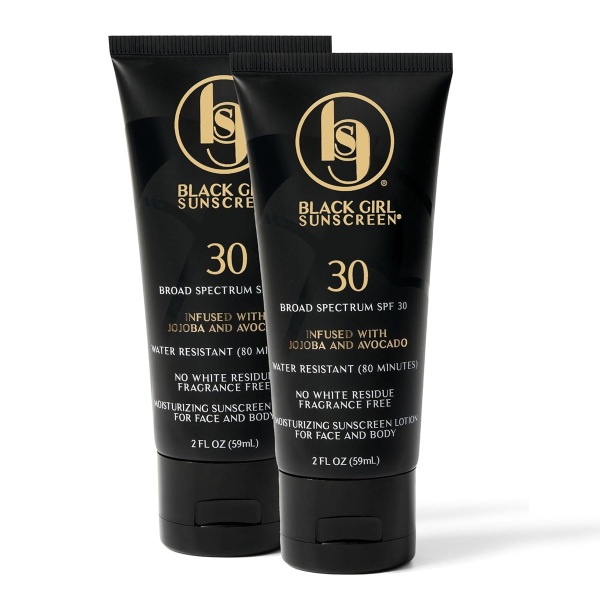 Black Girl Sunscreen front packaging shows SPF 30 and moisturizing benefits