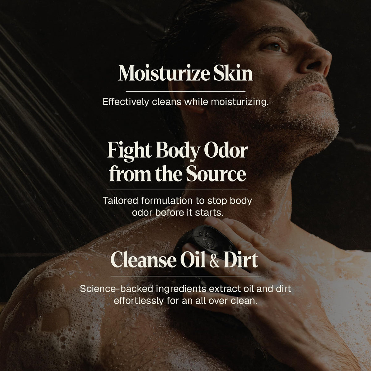 Black Wolf rich lather texture close-up demonstrating gentle cleansing and moisturizing foam