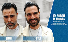 Blackbeard for Men brush tip close-up for precise, mess-free application