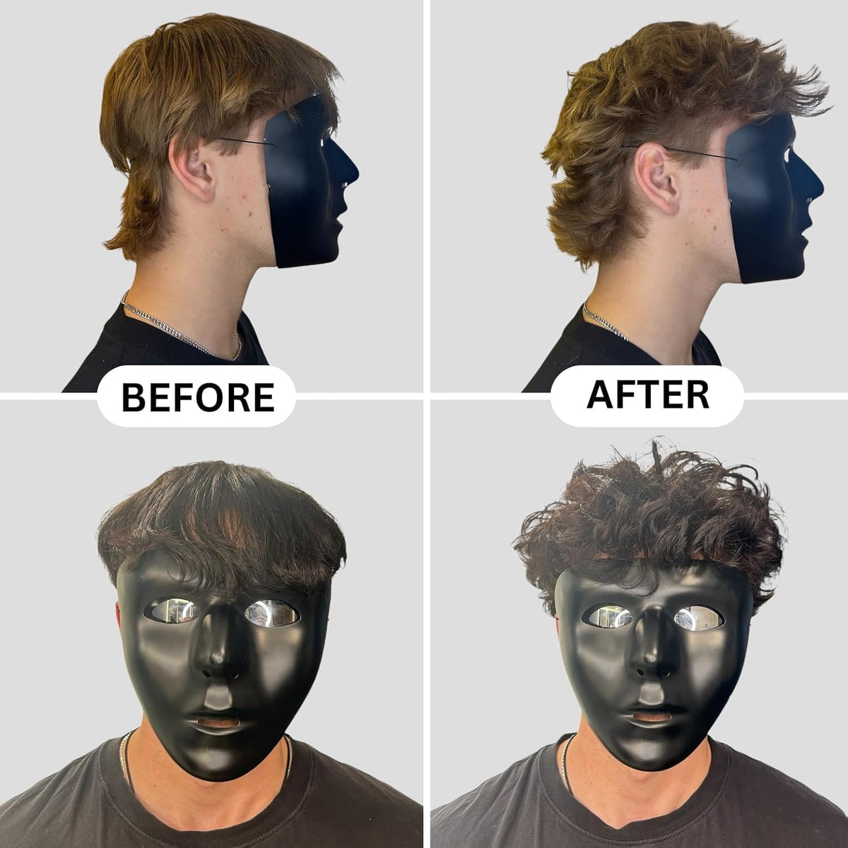 BlackMask powder being applied to hand, demonstrating easy use benefit