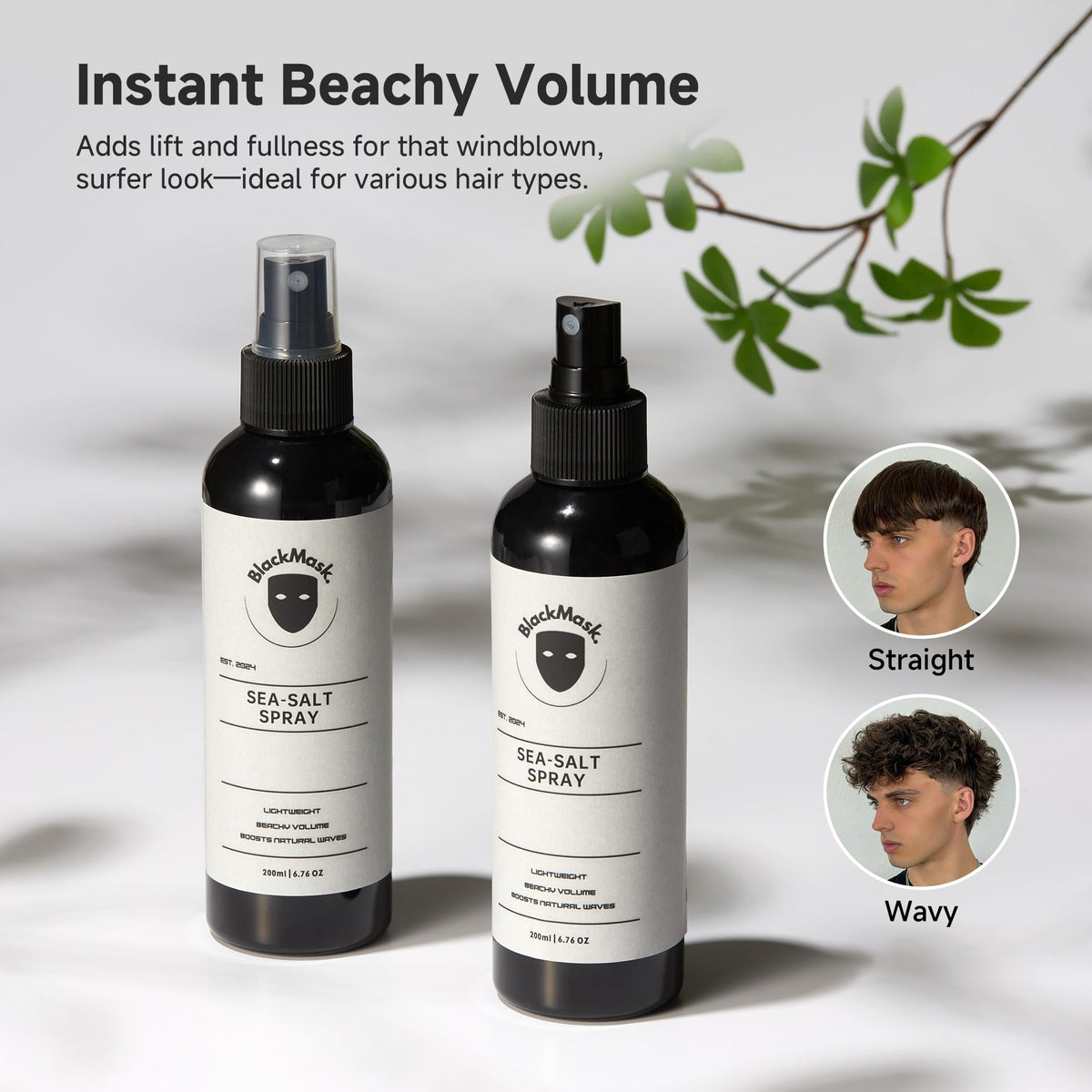 BlackMask before and after comparison showing increased volume