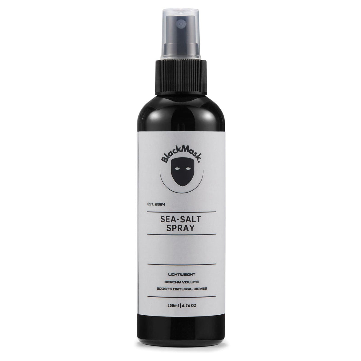 BlackMask front packaging showing sea salt spray and branding benefits