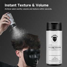 BlackMask powder close-up texture illustrating matte finish benefit