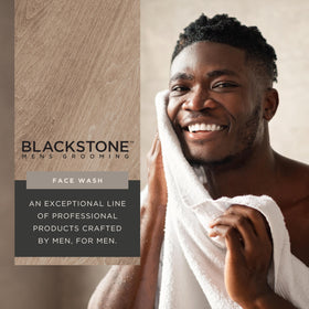 Blackstone label detail highlighting ingredients and paraben-free formula benefit