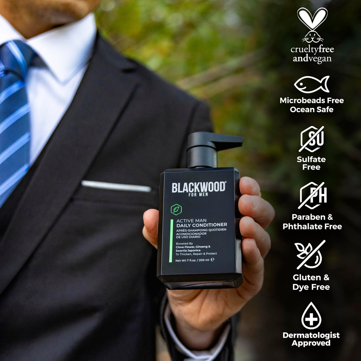 Blackwood For Men creamy conditioner texture demonstrating lightweight hydration