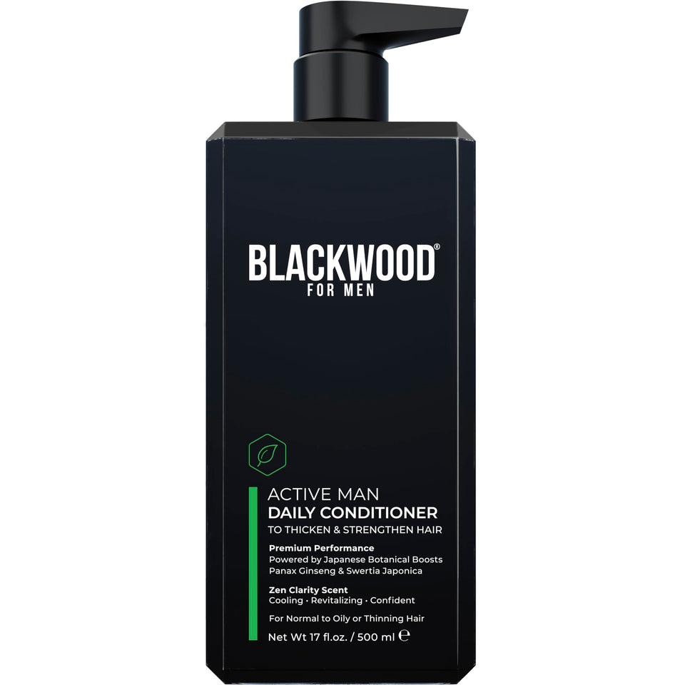 Blackwood For Men front packaging showing label and 17 oz size for daily use