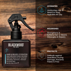 Blackwood For Men ingredient label close-up emphasizing natural botanical and vegan benefit