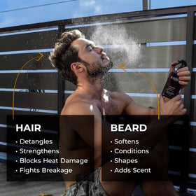 Blackwood For Men close-up of liquid texture highlighting lightweight, non-greasy formula benefit