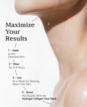 BLANC DUBU applied on neck demonstrating snug fit and targeted hydration