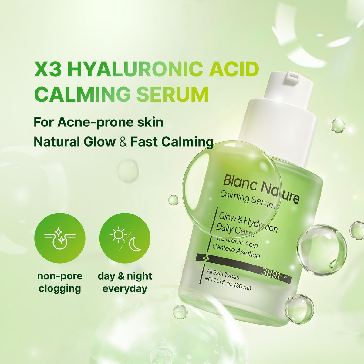 BLANC NATURE dropper detail highlighting precision and ease