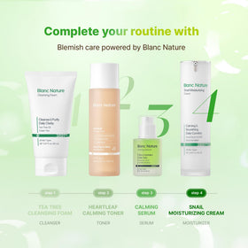 BLANC NATURE layered under makeup showing compatibility and glow