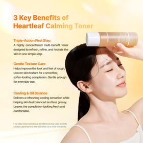 BLANC NATURE toner pouring into hand to show fast-absorbing texture and hydration