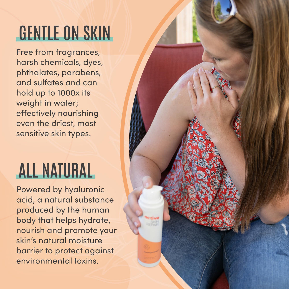 BLDG ACTIVE spread on forearm highlighting body hydration and smooth skin feel