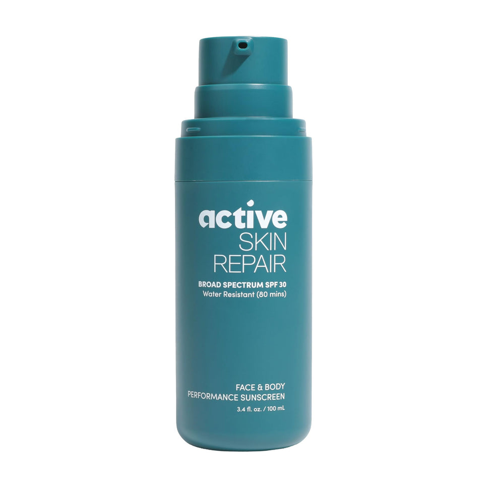 BLDG ACTIVE front tube showing SPF 30 protection for active use