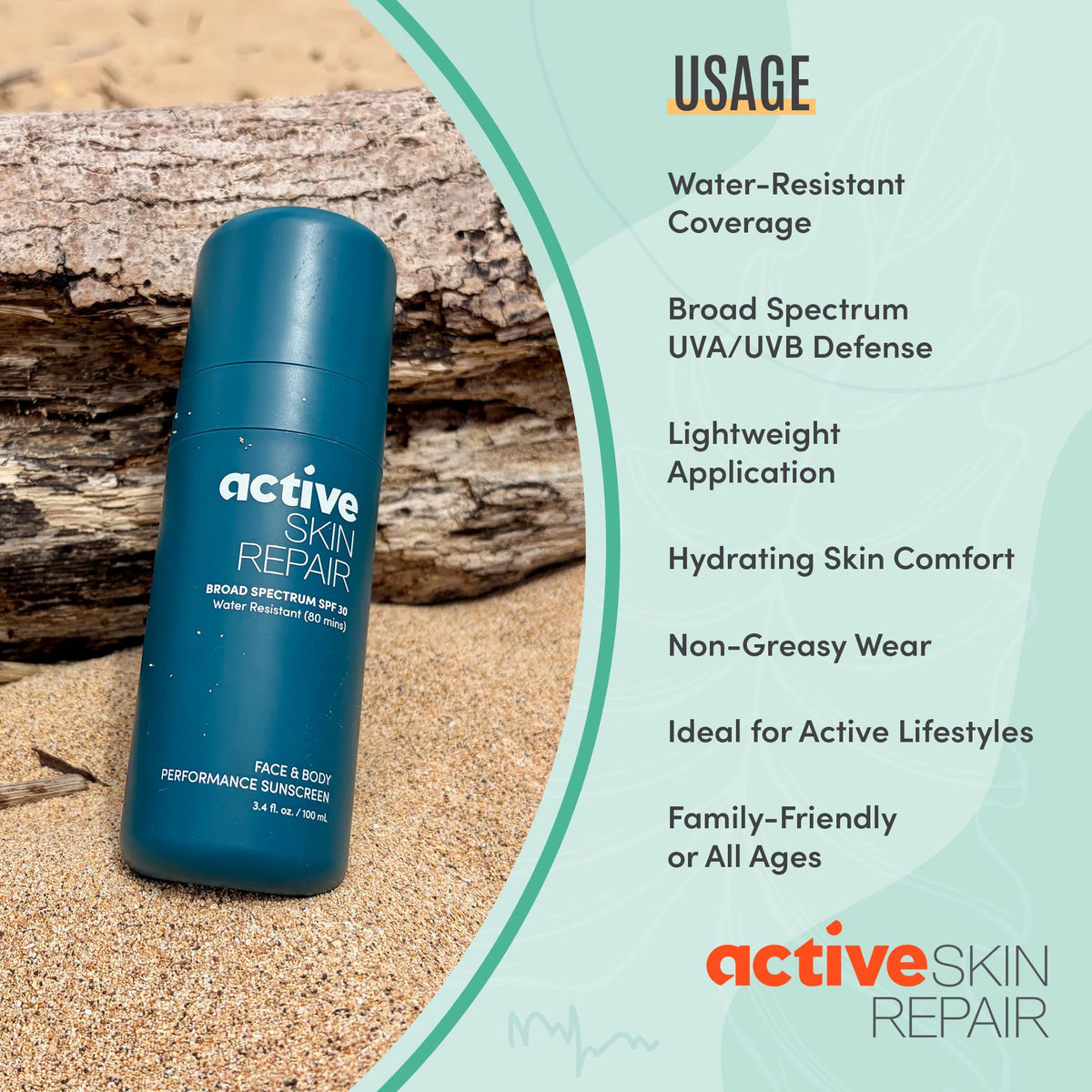 BLDG ACTIVE product label with EWG verification and reef-safe claim