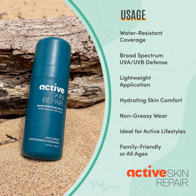 BLDG ACTIVE product label with EWG verification and reef-safe claim