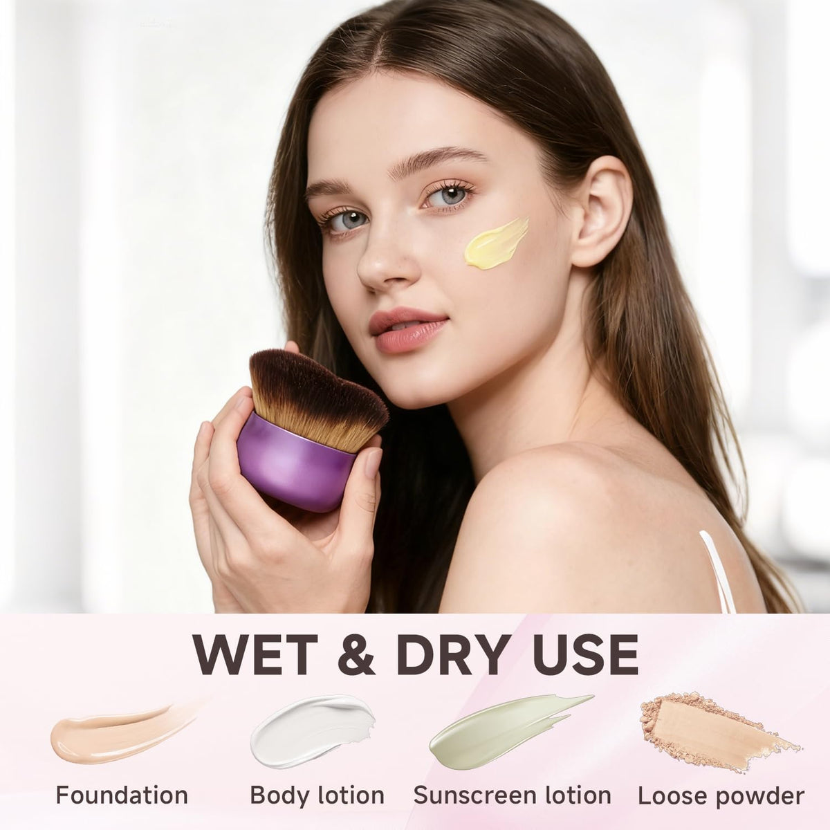 Generic Blend & Blur applying self-tanner to legs with smooth, streak-free finish