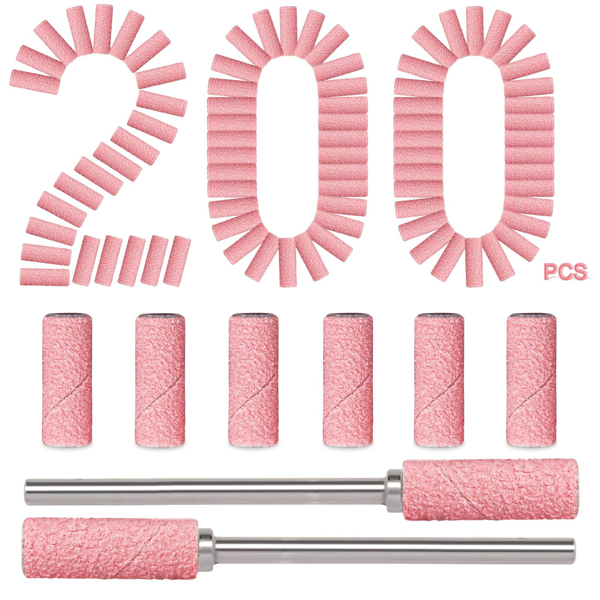 BLESWIN compact box of 200 mini sanding bands showing portability and convenience