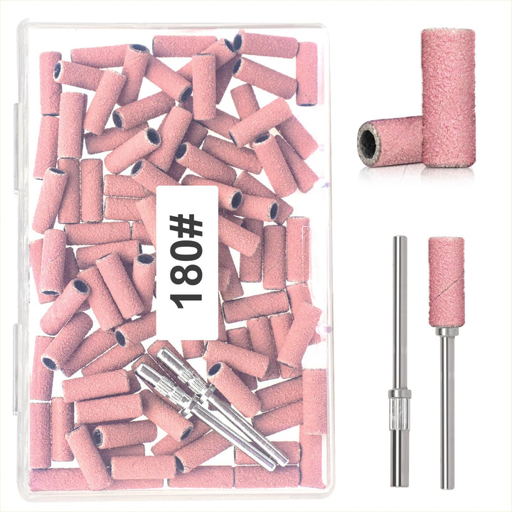 BLESWIN front packaging with 100 pink sanding bands shown, organized and portable