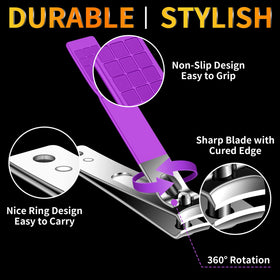 Detail of BLESWIN toenail clipper and pedicure knife for trimming thick nails