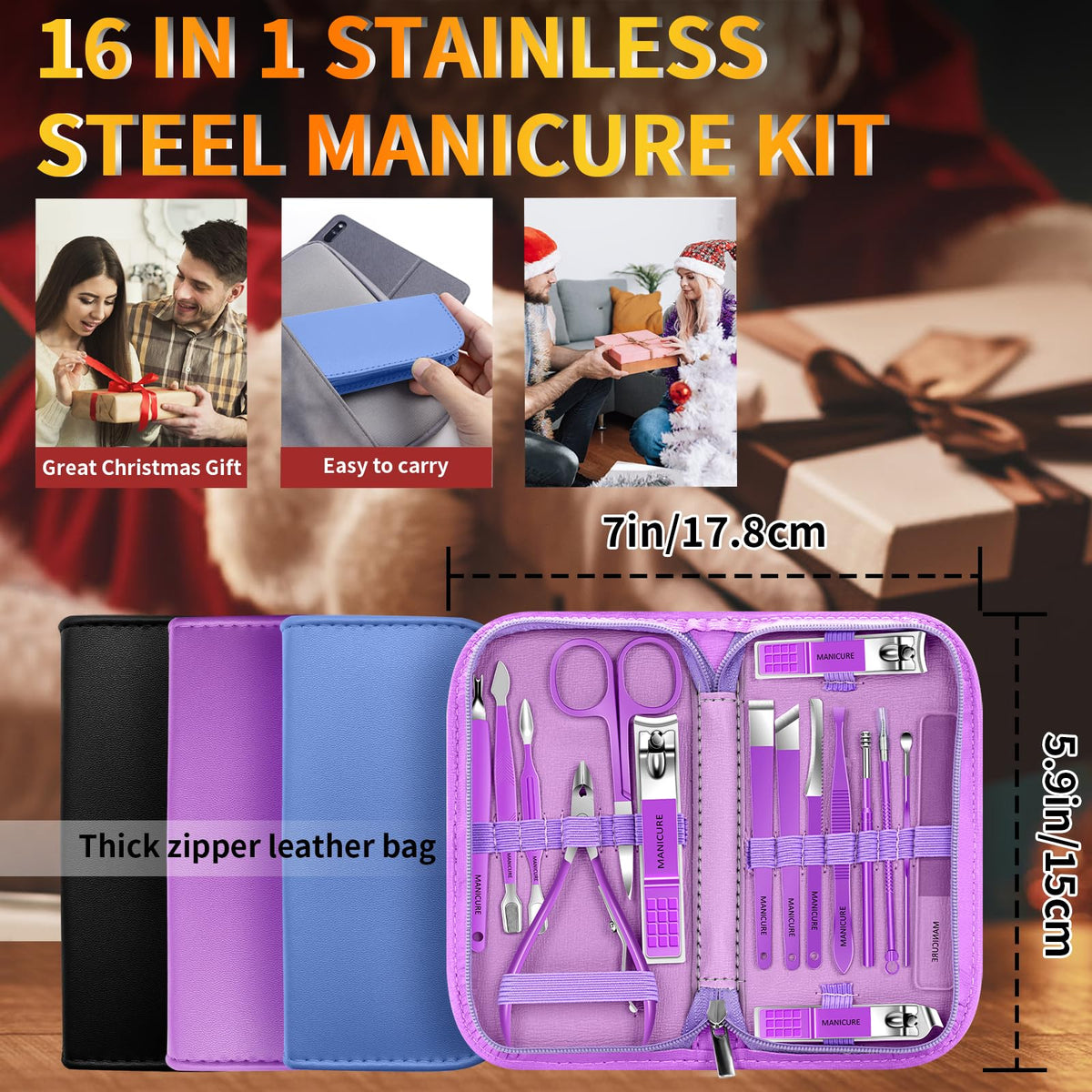 Lifestyle shot of BLESWIN travel case inside a bag for compact grooming on the go