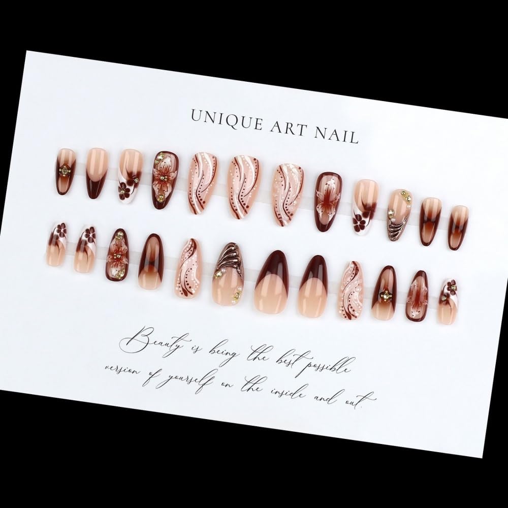 BLGTGH nails worn on hand in lifestyle scene enhancing fall outfit