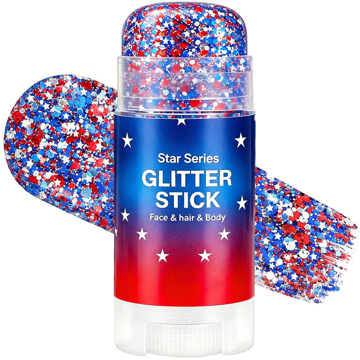 BliBling front packaging showing patriotic glitter stick and festive benefit