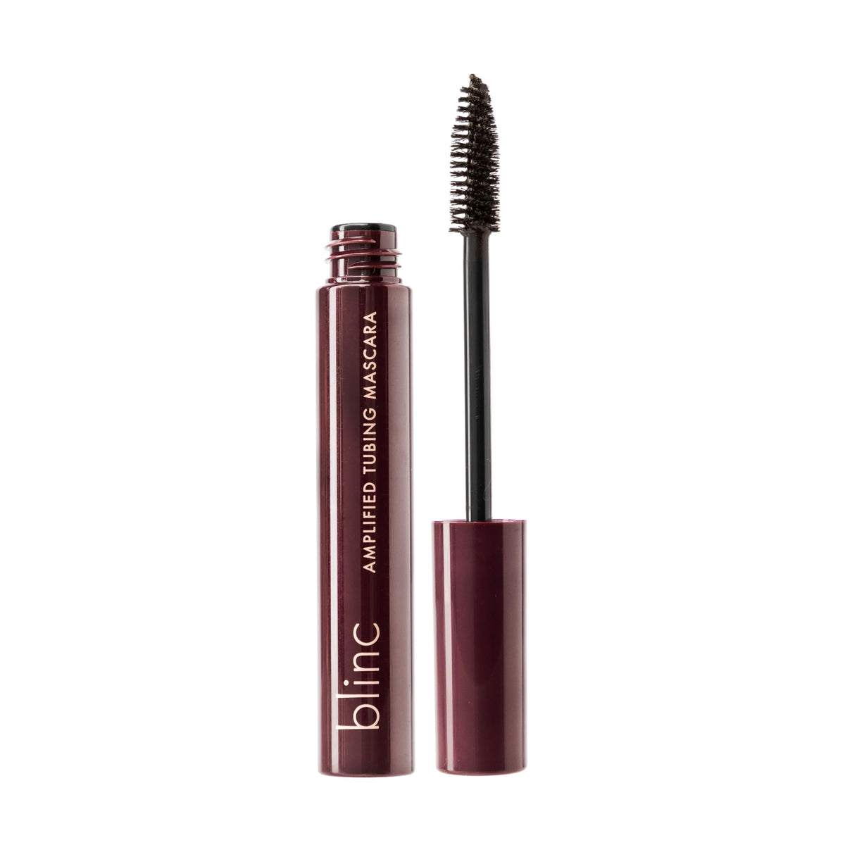 blinc front packaging showing amplified tubing mascara and product name, easy-store benefit