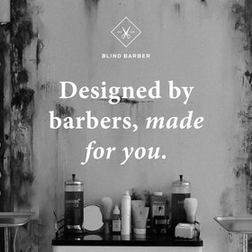 Blind Barber lifestyle barbershop scene showing textured matte styling