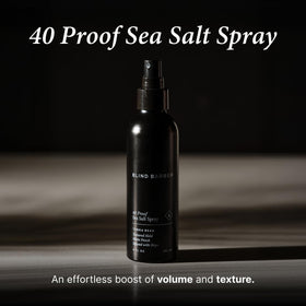 Blind Barber close-up of hair texture demonstrates gritty sea salt effect and natural volume